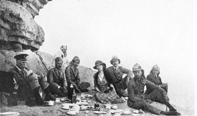 Picnic Party at Ctesiphon - seated party includes Gertrude Bell and King Faisal