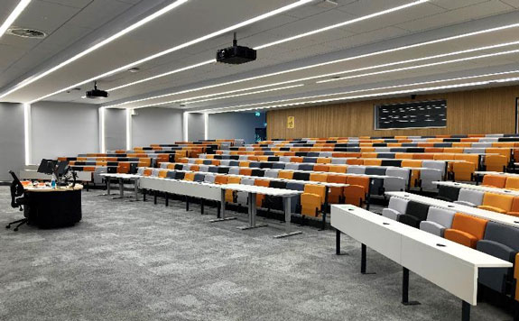 Tiered lecture theatre in the Dame Margaret Building