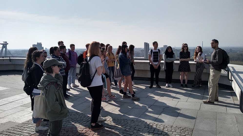 Human geography students on a field trip to Vienna and Bratislava in 2018-19
