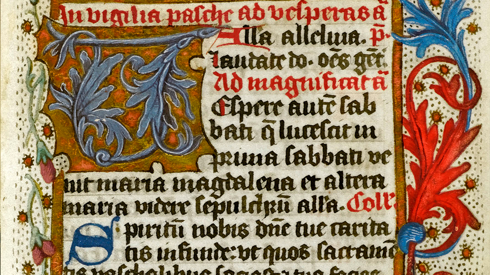 Illuminated manuscript with a decorative border