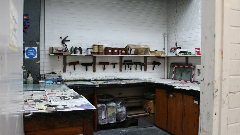 Workshop area for Fine Art students