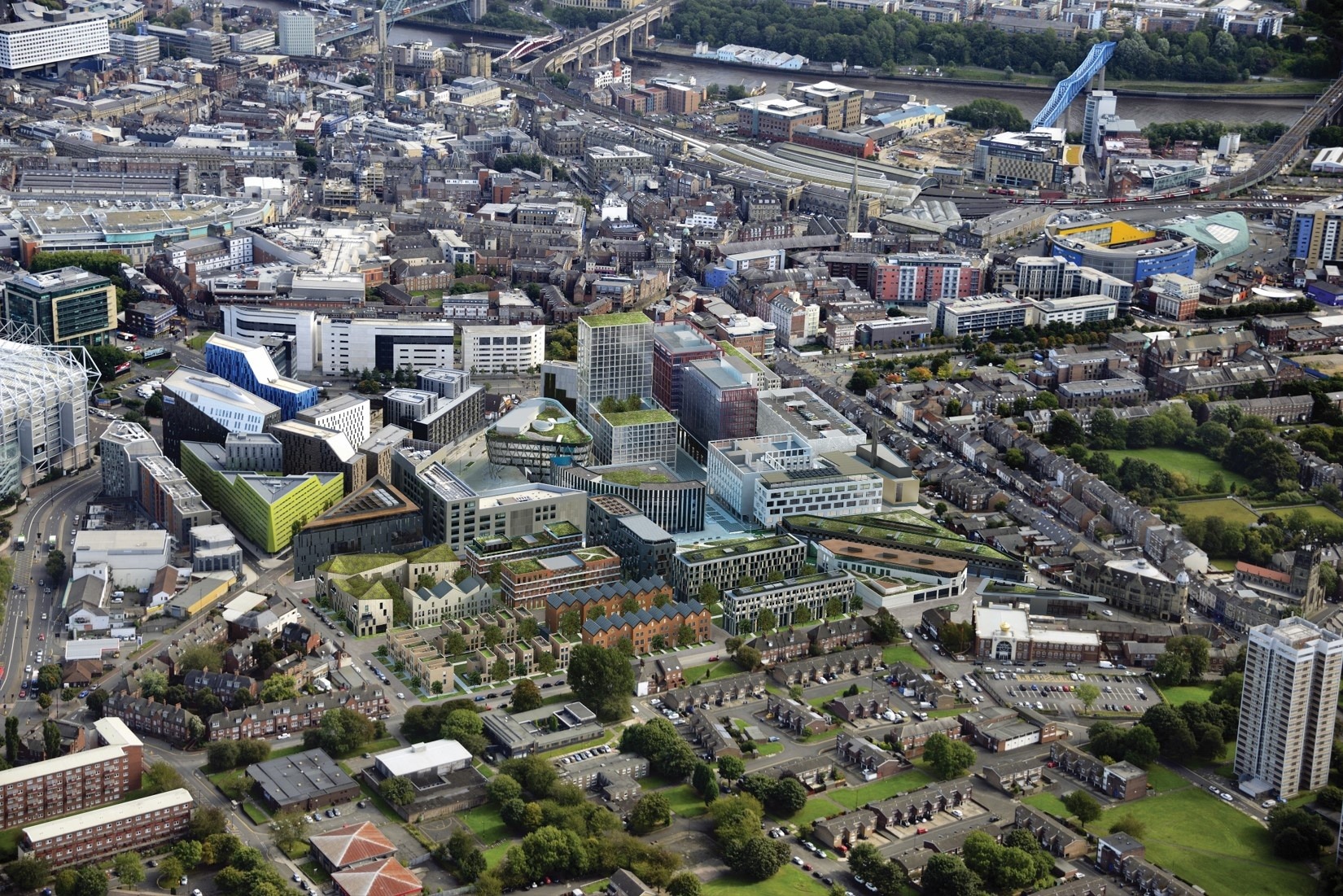 Newcastle Helix aerial view
Needs to include credit: Image Credit: Render 3D. Subject to planning approval