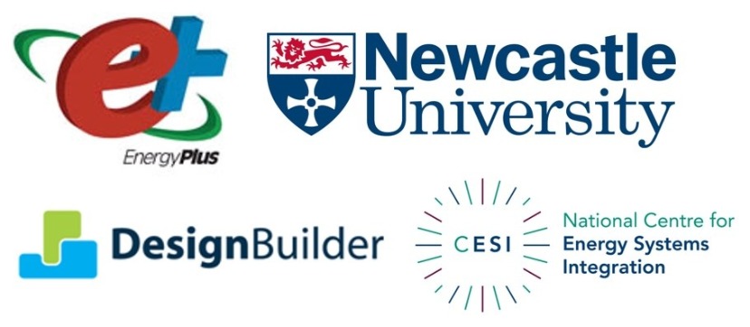 Energyplus, Designbuilder, NewcastleUniversity, CESI logos