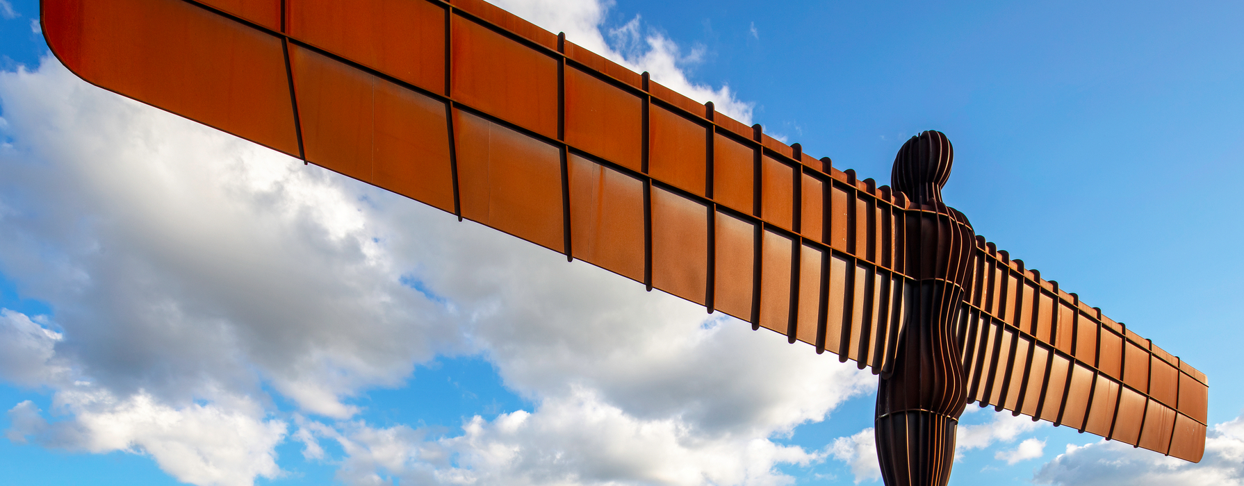 Angel of the North with blue sky