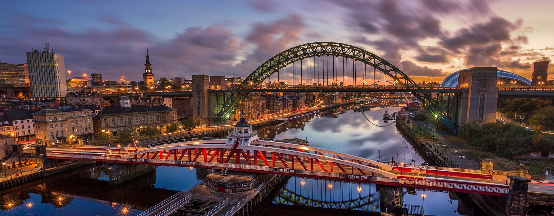 Tyne Bridge and Newcastle Quayside