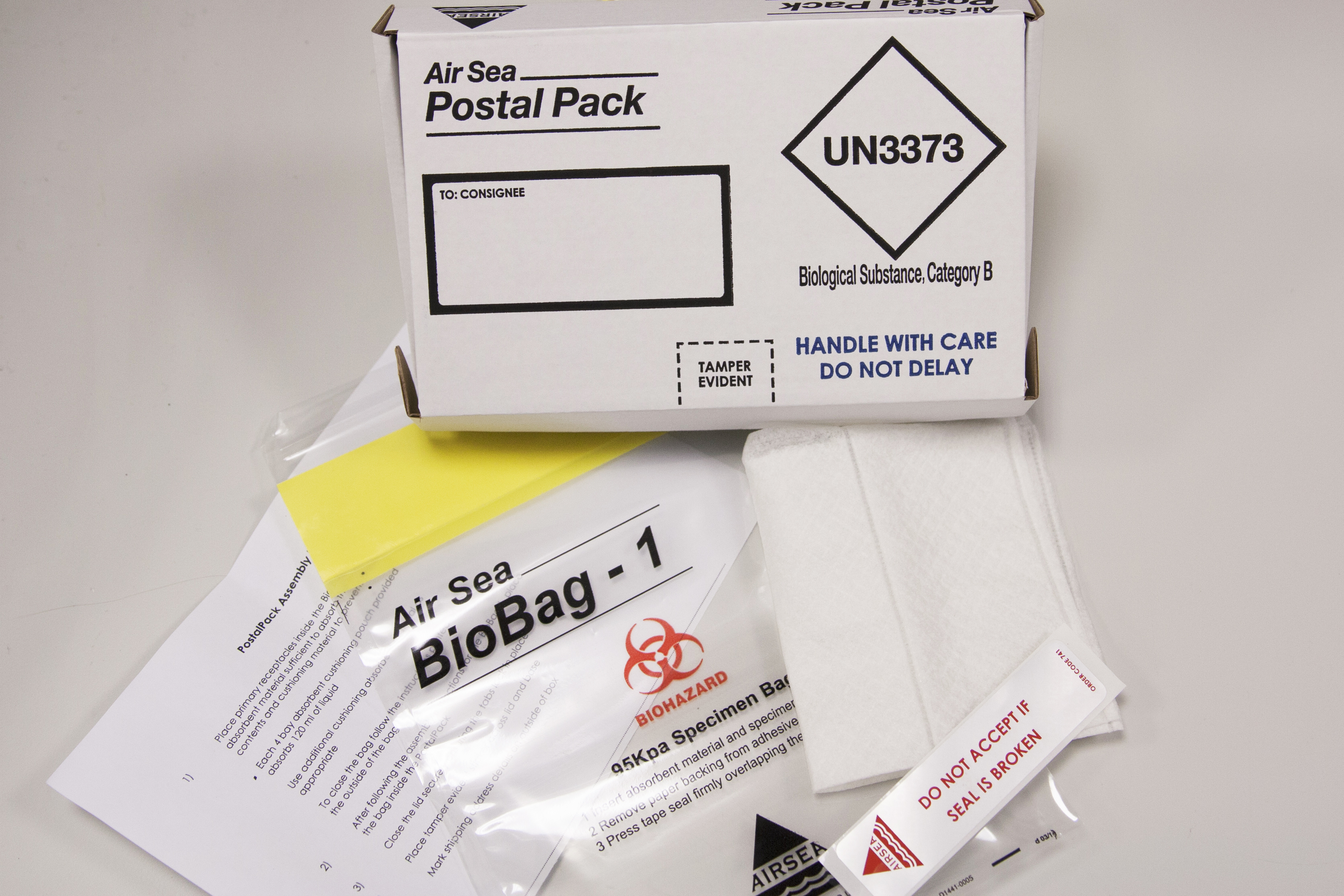 Biological sample transfer packaging