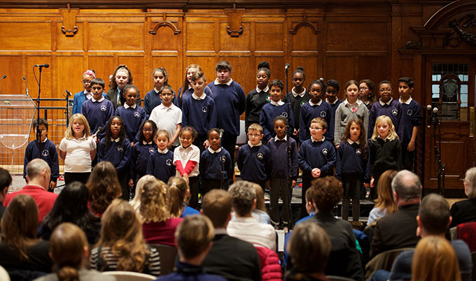 children from Christ Church school