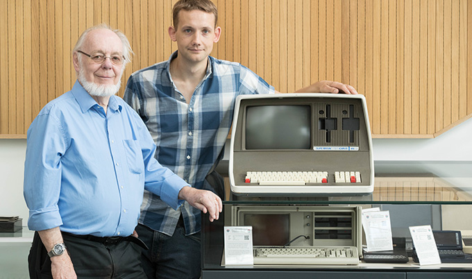 Photograph of Professor Brian Randell and Jon Dowland