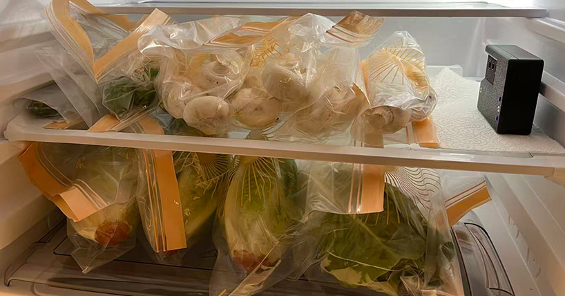 Waste Not sensor unit in a fridge