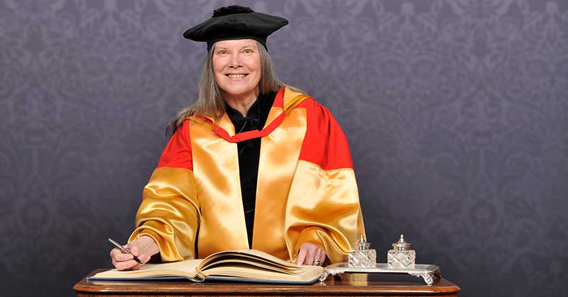 The poet Carolyn Forché receives her honorary degree