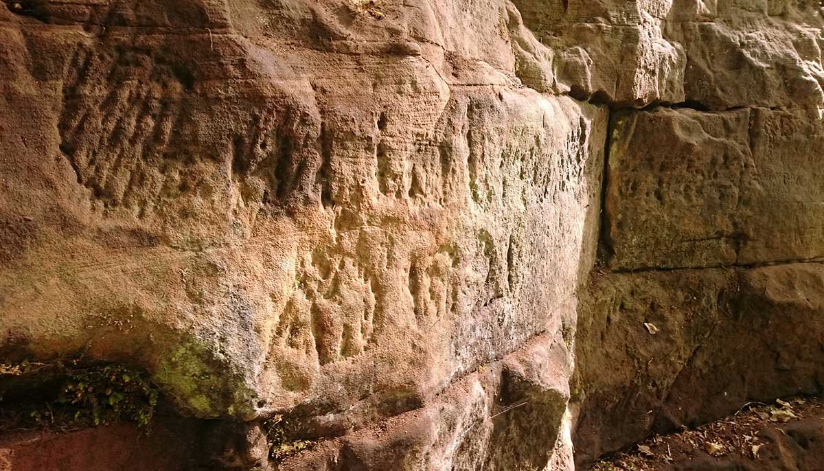 Roman quarry inscription thought to have been done by a detachment from the Second Legion under the junior officer Agricola.