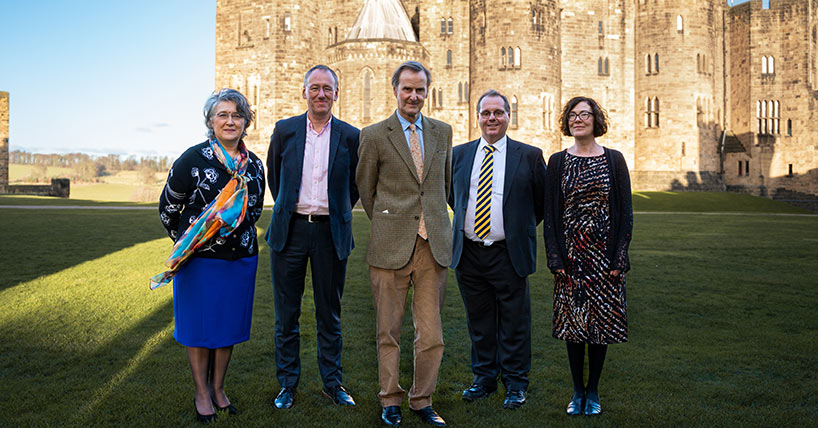 His Grace, the Duke of Northumberland (centre) celebrates the 30th anniversary of the Centre for Rural Economy (CRE) at Newcastle University.