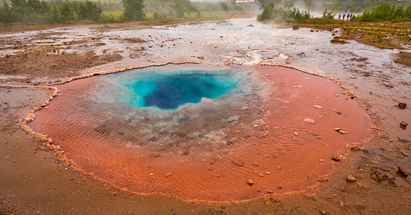 Thermal spring at Haukadalur valley