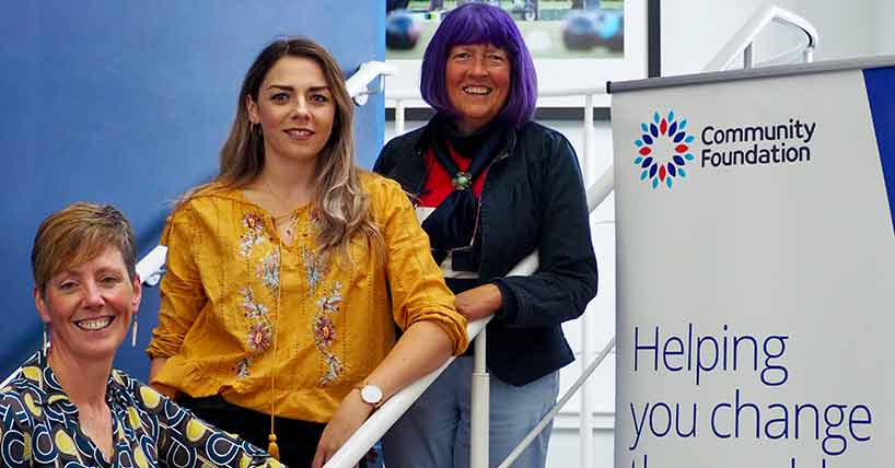 (L-R) Sandra King; Helen Goddard and Professor Nicola Curtin