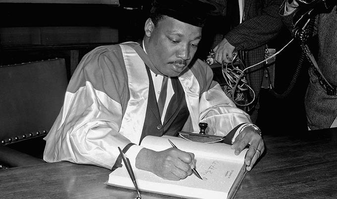Martin Luther King, at his honorary degree ceremony in 1967