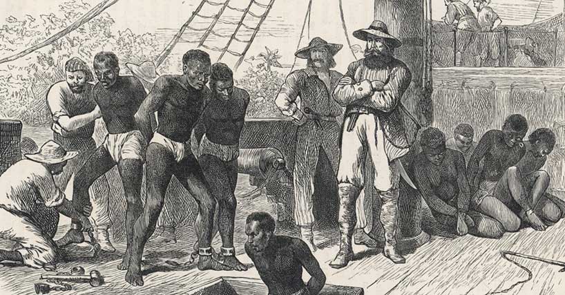 Depiction of slave trading