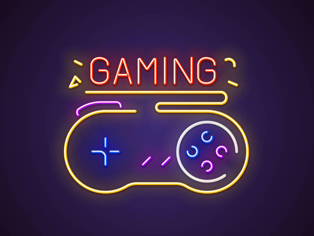 Neon "Gaming" sign