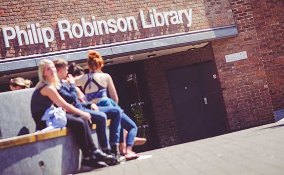 The outside of the Philip Robinson Library.