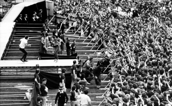 Bruce Springsteen on stage at St James