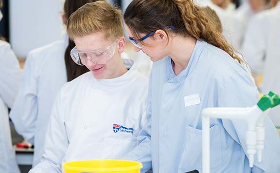 Students in the lab