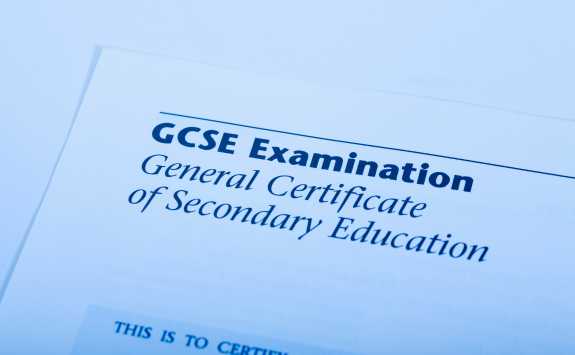 The header of a GCSE certificate which reads "GCSE Examination - General Certificate of Secondary Education"