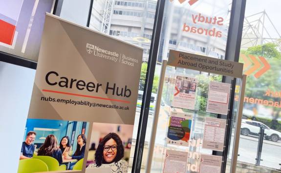 The Careers Hub at Newcastle University Business School, with St James