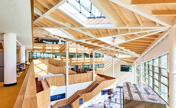 The interior of the Urban Sciences Building, home to the School of Computing.