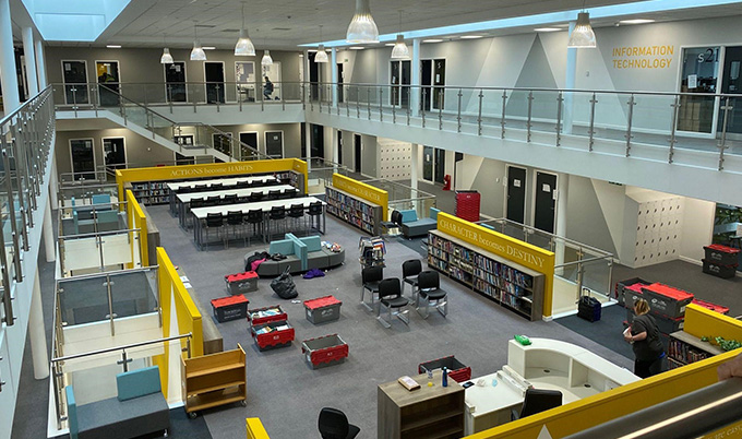 school open plan library