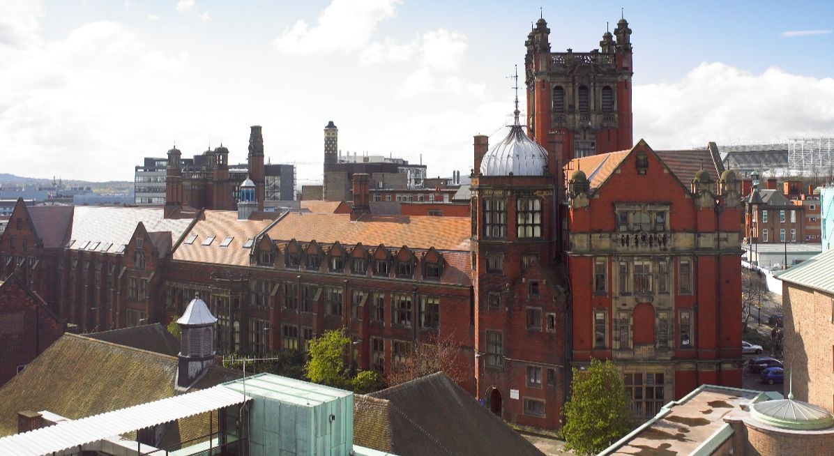 University rooftops from Merz Court