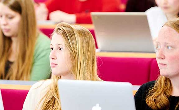 Student in a lecture