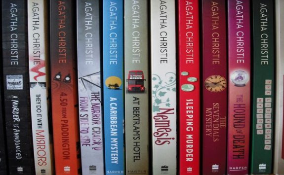 A collection of Agatha Christie books
