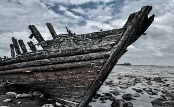 old abandoned ship