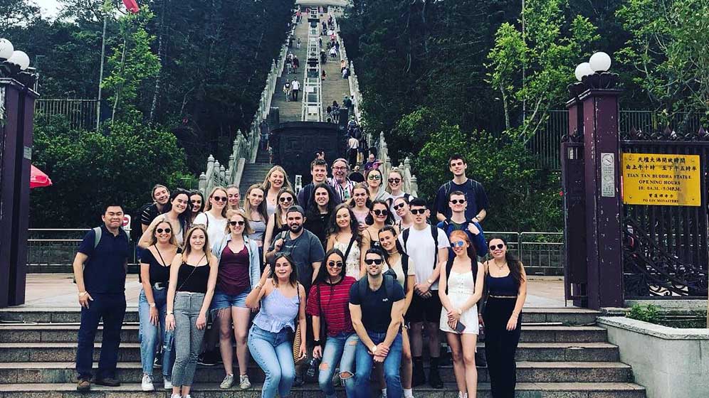 A group photo of geography students on our 2018-19 Hong Kong field trip.