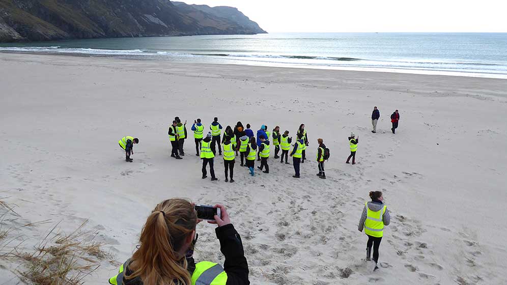 Students on a geography trip to Ireland