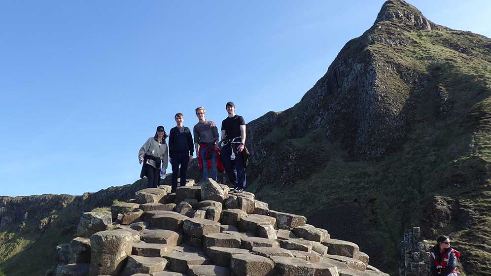 Students on a geography trip to Ireland