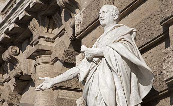 The Roman republican statesman Cicero.