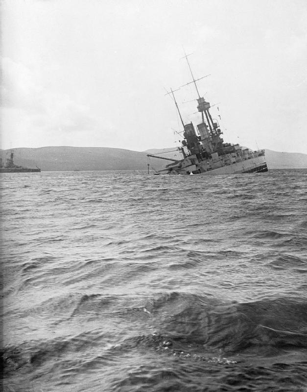 The scuttling of the SMS Bayern at Scapa Flow