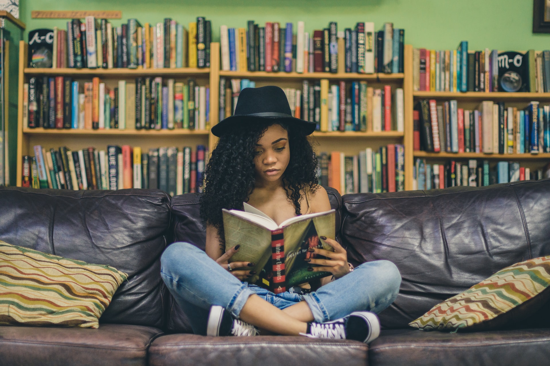 A person reading a book