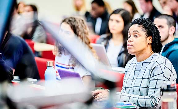 A lecture in our purpose-built lecture theatre.