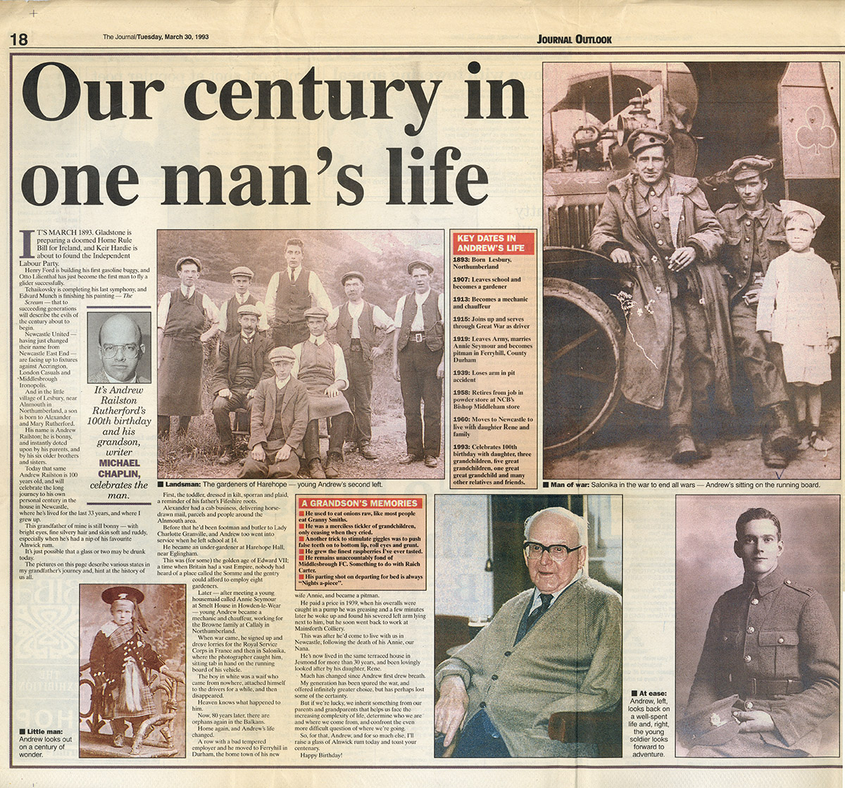 Michael Chaplin On The Chaplin Michael Archive University Library Newcastle University