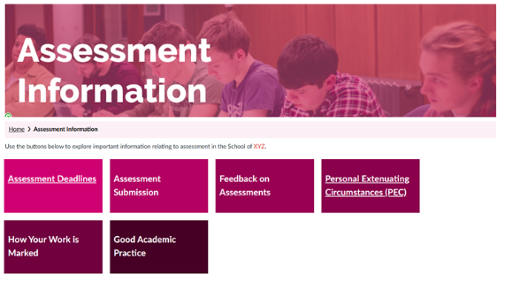 Screenshot of Assessment Information in Canvas Community