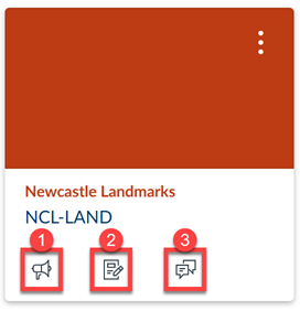 Screenshot of a Canvas Course Card