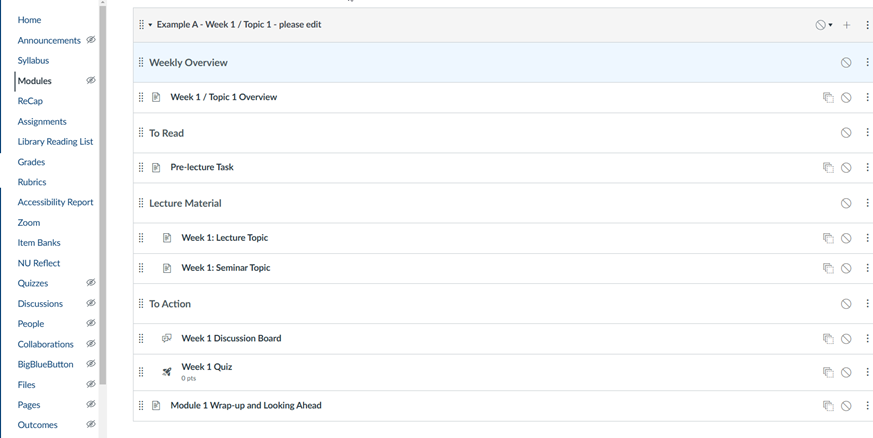 Screenshot of Canvas Blueprint Modules