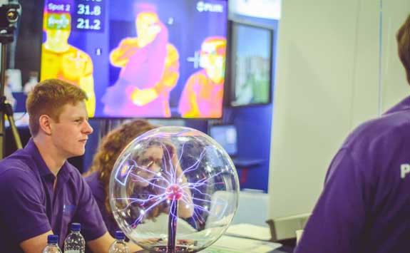 Physics stand at Open Day.