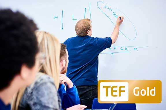 TEF gold logo.