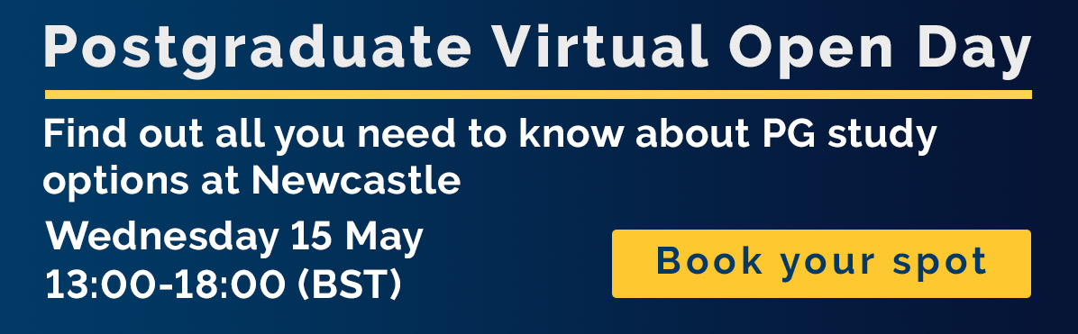 PG virtual open day. Wednesday 15 May, 13:00-18:00 (BST). Book your spot