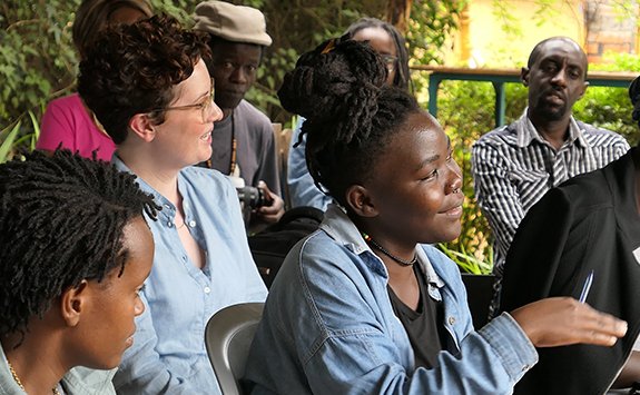 Group of women talking and taking part in a workshop