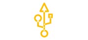 USB charging cable symbol