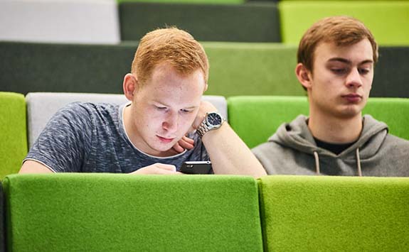 Student engaging with the NCL University Student Portal