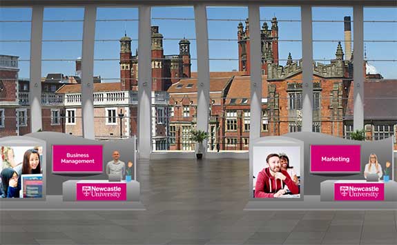 HASS Exhibit hall for Virtual Open Day